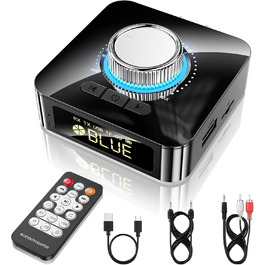 Bluetooth аудіоприймач GlasFlength: HiFi стереосистема з низькою затримкою, Aux 3.5mm RCA, для TV/Лауншпекерів/ПК Bluetooth аудіоприймач GlasFlength: HiFi стереосистема з низькою затримкою, Aux 3.5mm RCA, для TV/Лауншпекерів/ПК