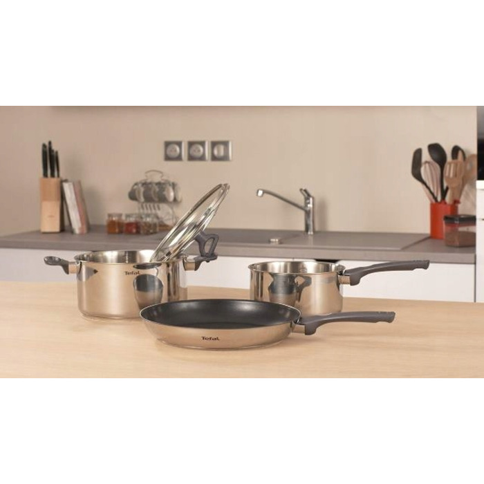 Набір каструль Tefal Daily Cook G713SB45 з нержавіючої сталі, 11 предметів