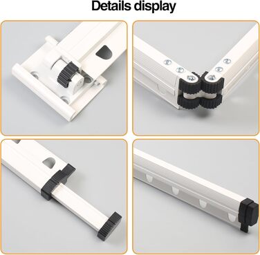 Висувна сушарка для одягу, 3-секційна, настінна штанга для одягу 126 см, економна, складана сушарка з гачками, для балкону, прання, ванної кімнати, білий, молочно-білий