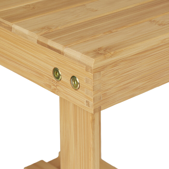Relaxdays Small Bamboo Footstool