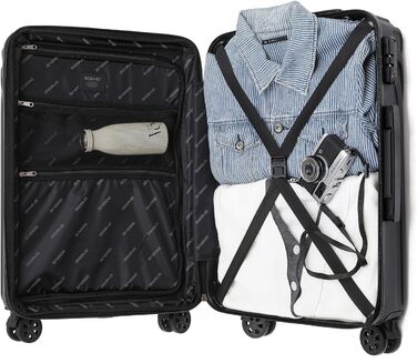 Валіза BEIBYE, рол-валіза, жорсткий корпус, TSA замок, подвійні колеса, розширення, темно-зелений (76 см)