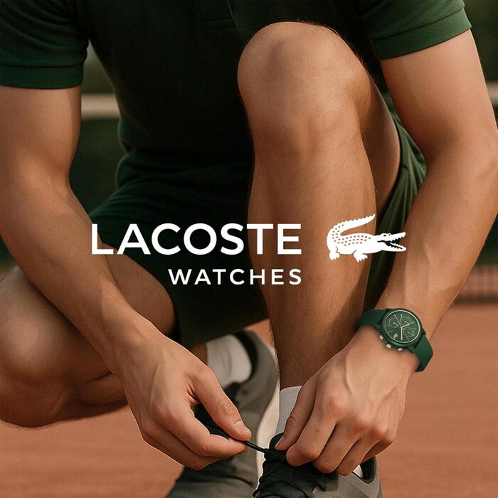 Годинник чоловічий Lacoste 12.12 Move кварцовий силіконовий блакитний/зелений/чорний