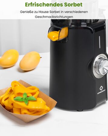 Шнекова соковижималка LINKChef 200W для овочів та фруктів, чорна