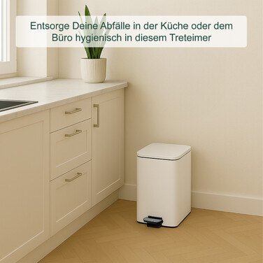 Relaxdays Kitchen Trash Can 20 Liter with Trash Bags