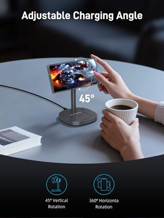 Qi2 MagSafe Зарядний пристрій 3-в-1 для Samsung Galaxy S26 Ultra/S25/Z Fold 7, Galaxy Watch 8/Ultra, Buds 4 Pro