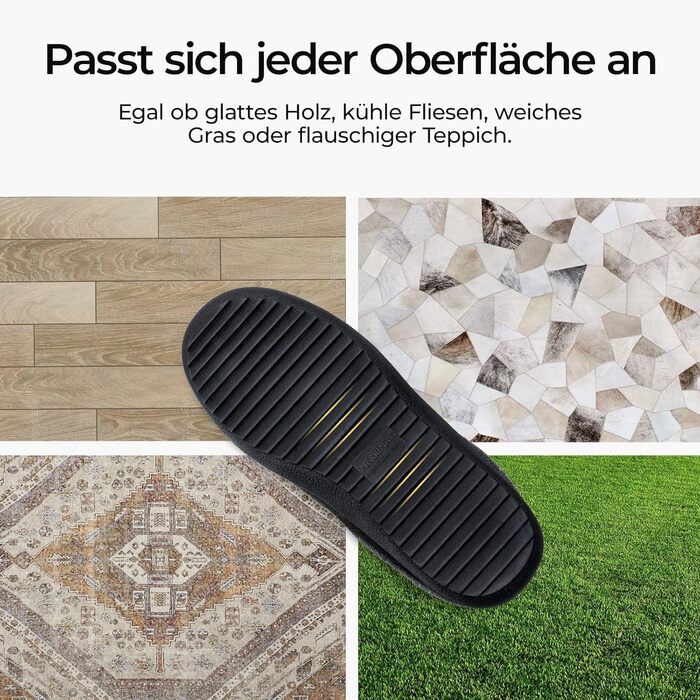Чоловічі домашні тапочки MERRIMAC з піною Memory Foam, чорні, 43/44 EU