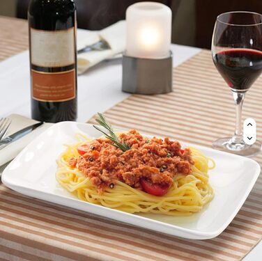 Набір з 2 сервірувальних тарілок Provance 25x14,5 см, кераміка, білий колір - для закусок, десертів, суші, салатів