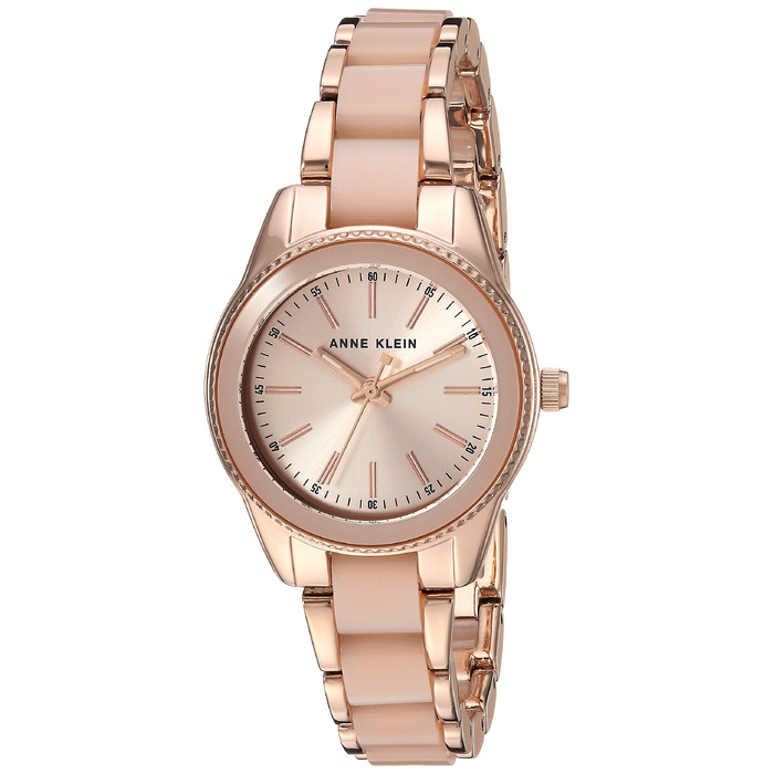 Жіночий годинник Anne Klein з樹脂-браслетом у кольорі рожеве золото (Pink/Roségold)