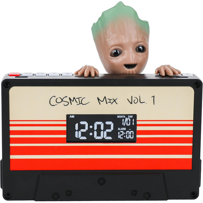 Paladone Marvel I Am Groot Alarm Clock - Officially Licensed Guardians of the Galaxy Digital Clock with Alarm Timer, Living & Bedroom Decoration for Superhero Fans, Collector's Gift - 5.7