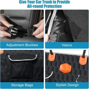 Автоматичний килимок для собак OneAmg у машину, 182x101 см (Чорний) - захист заднього сидіння, з віконцем, бічними панелями та ременями безпеки