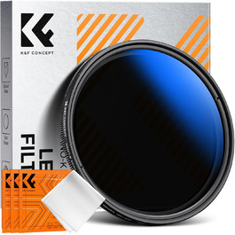 Фільтр K&F CONCEPT 77mm 2-в-1: Black Mist 1/4 та ND2-ND400 з багатошаровим покриттям (Nano-Klear)