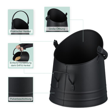 Relaxdays Charcoal Bucket with Shovel