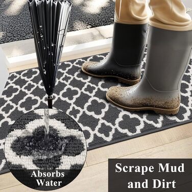 Килимок для підлоги SHACOS, антиковзаючий, для кухні, вітальні, передпокою, 50x150 см (60x300 см), темно-сірий