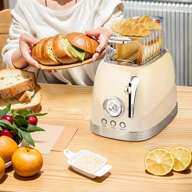 Електричний чайник та тостер Retro, зелений (кремово-білий), нержавіюча сталь, 2200 Вт, 1.8 л, BPA-free