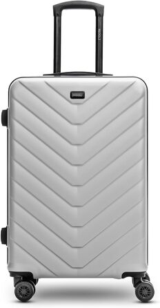 Набір валіз REDOLZ 3 шт. S/M/L | ABS, TSA-замок, 4 колеса | Срібний колір