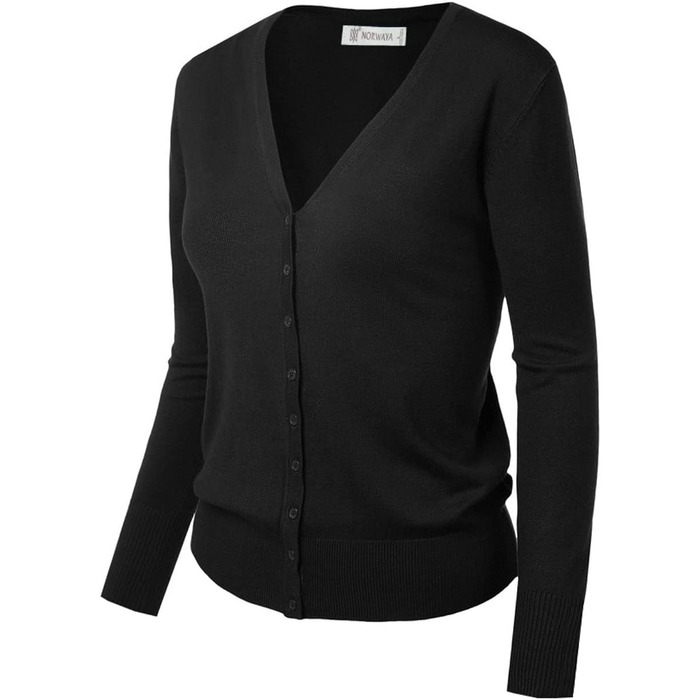Жіночий кардиган Gothden Basic, чорний, розмір XL - в'язаний жакет на ґудзиках для осені/весни
