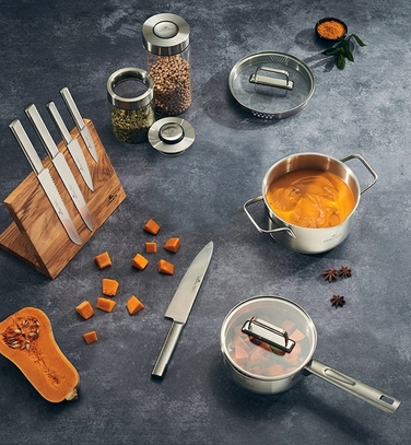 Набір каструль Gerlach Ambiente з нержавіючої сталі, 10 предметів