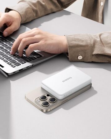 Power Bank Baseus 10000mAh з MagSafe Qi2, 22.5W PD, USB-C, Білий