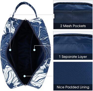 Чоловічий туалетний набір Narwey: водонепроникний, міцний, з багатьма відділеннями, для подорожей (чорний)