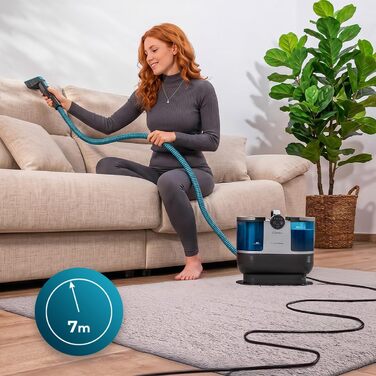 Пилосос-мийка Cecotec Conga 1700W 3-в-1: для килимів, м'яких меблів, пароочищувач, резервуари 1600/950 мл, радіус дії 9м