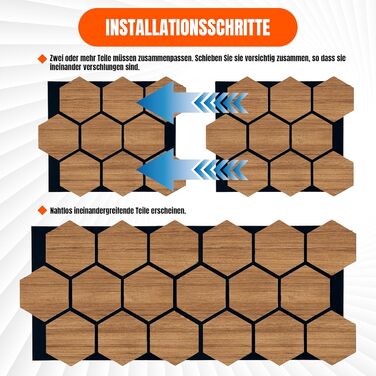 Акустичні настінні панелі AS Country Stone з натурального дерева Тик, 80x65 см, набір 4 шт. — звукоізоляція та декор для офісу та дому