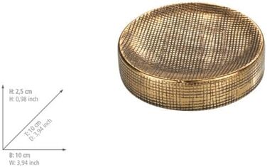 Підставка для мила WENKO Rivara, керамічна, золота, Ø 10 x 2,5 см