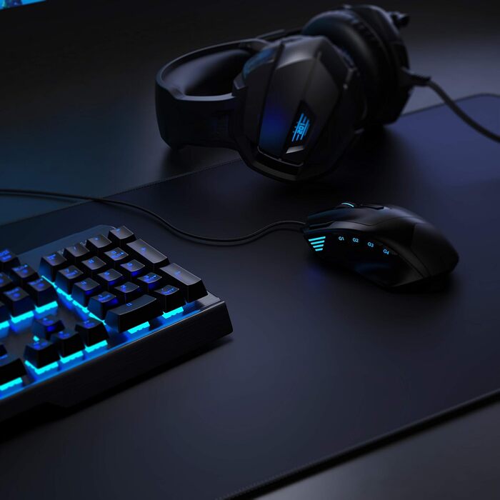 Килимок для миші Titanwolf XXXL 1200x400 мм, ігровий, великий розмір, покращена точність та швидкість, сумісний з Logitech, дизайн Koi (чорний)