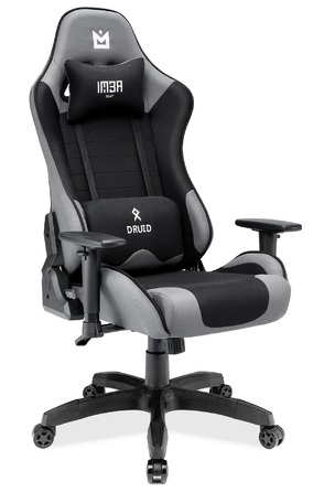 Ігрове крісло IMBA seat Druid, тканина, сіре