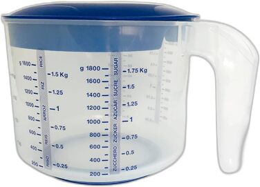 Tupperware Baking Mixing Bowl Measuring Cup Candy 2.0 L Mixing Bowl Baking Helper D216 dark blue white (plastic)