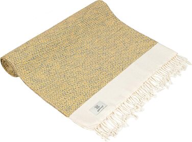 Великий рушник XXL для сауни, ванни та спорту з бавовни Pestemal Fouta Milano 90x200 см, сафрановий жовтий, унісекс