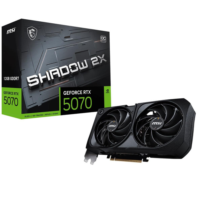 Відеокарта MSI GeForce RTX 5070 12G Shadow 2X OC (12GB GDDR7, PCIe 5, Boost 2542 MHz)