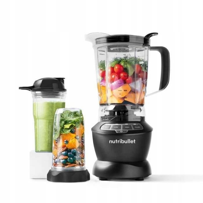 Стаціонарний блендер Nutribullet NBF500DG, 1200 Вт, 1,6 л, 2 чаші для змішування