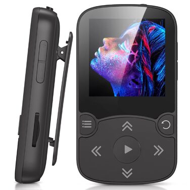 MP3 плеєр AGPTEK Bluetooth 5.0 32GB: кліпса, кольоровий екран 1.5