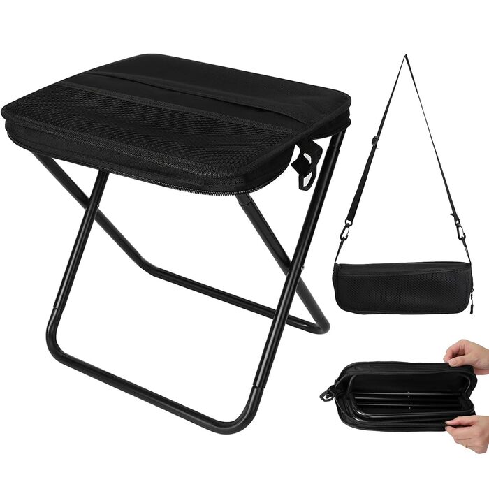 Складний садовий стільчик, туристичний стільчик для кемпінгу, риболовлі та відпочинку на природі - легкий та довговічний