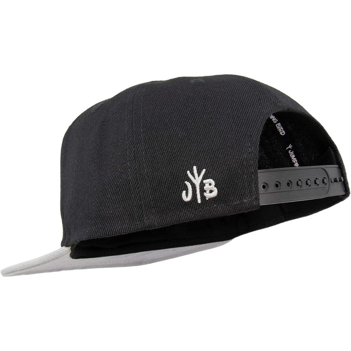 Кепка бейсболка Jumping Bird • Унісекс • Знімний козирок • Легка, регульована, чорно-сіра