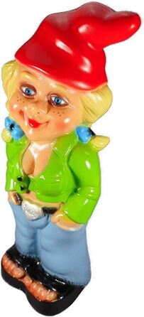 Rakso 0941 Garden Gnome, Female Gnome, made of shatterproof PVC, Gnome, Made in Germany, Figurine