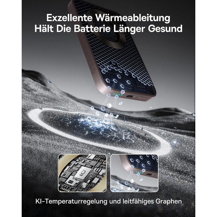 Power Bank Baseus 10000mAh з бездротовою зарядкою 15W, MagSafe, PD 22.5W, USB-C, білий (рожевий)