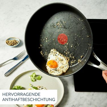 Сковорода Tefal Jamie Oliver Cook's Classics 28 см, індукційна, антипригарна, з термоіндикатором, нержавіюча сталь