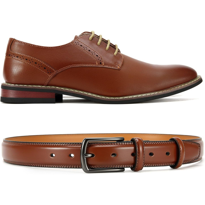 Чоловічий шкіряний ремінь CHAOREN 32 мм для костюма та ділового стилю, ширина 32 мм, коричневий, розмір 103-113 см