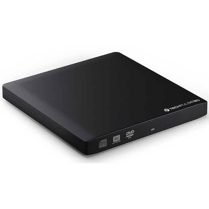 Зовнішній USB 3.0 DVD/CD привід techPulse120, портативний Slim DVD-RW/CD-RW накопичувач для ноутбука, ПК та Ultrabook, сірий (алюміній)