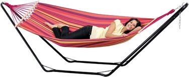Гамак AMAZONAS Beach Set Vulcano з металевою рамою, 200x100 см, до 100 кг, швидке складання