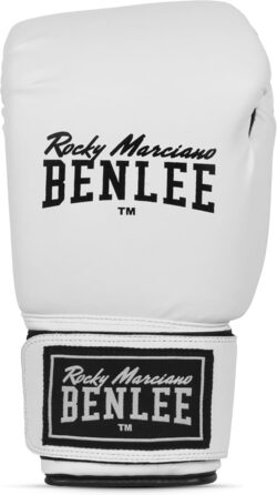 Боксерські рукавички BENLEE з екошкіри Rodney (білий/чорний, 10 oz)