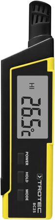 TROTEC Hygrometer BC25 – Humidity Meter and Thermometer – Measuring range -20 °C to +50 °C, Heat Index (HI), apparent temperature (WBGT)