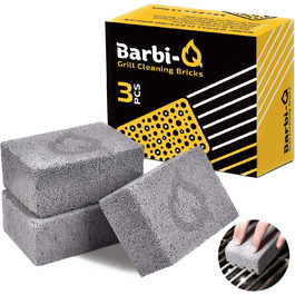 Пемза для очищення грилю Barbi-Q, блок для чищення решітки, універсальний камінь для гриля, туалету, ванни, басейну та догляду за ногами, 3 шт.