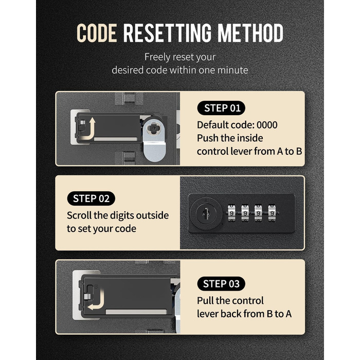 Шкафчик для ключів Uniclife на 60 позицій з комбінацією та ключовим замком, чорного кольору, з регульованими полицями. Цифрова скринька безпеки, органайзер для ключів