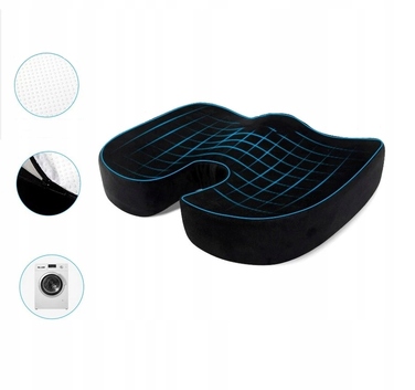 Ортопедична подушка для сидіння з ефектом пам'яті (Memory Foam), ергономічна