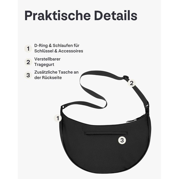 Сумка через плече Johnny Urban Ally Medium Сіра (10л) - Водовідштовхувальна Moon Bag для жінок та чоловіків