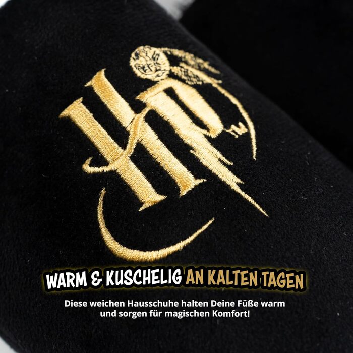 Чоловічі халапи Harry Potter від United Labels, чорні, зимові, 42/43 EU