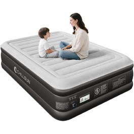 Надувне ліжко CHILLSUN® з електричним насосом, 203x152x46 см, для кемпінгу та гостей (подвійне)