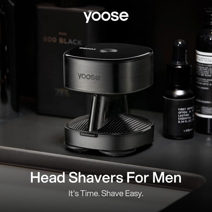 Електрична машинка для гоління голови Yoose Herren IPX7, 5 бритвених головок, USB-C, чорна